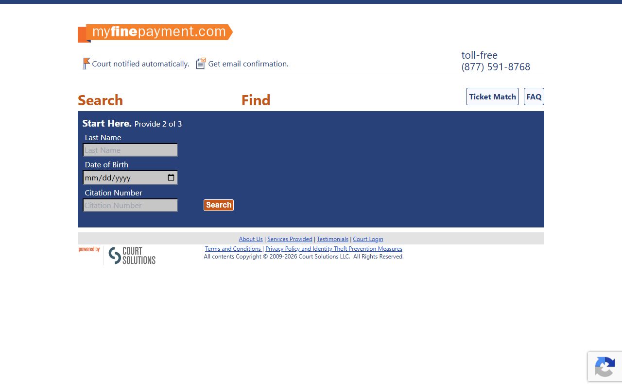 Lauderdale County traffic citation lookup and ticket payment portal